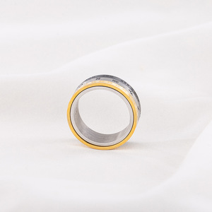 Anillo giratorio con calendario de constelación de acero y titanio para hombre, chapado en oro, estilo retro, regalo de joyería de moda. - Product Image 4