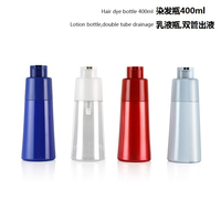 Nouveau Double Tube Décharge Liquide Shampooing et Gel Douche Bouteille De Soin De Lavage Bouteille En Plastique Vide 300/400/500ml Bouteille De Teinture Pour Les Cheveux