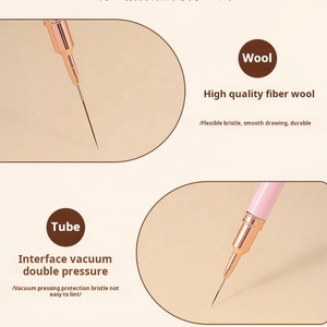 Stylo de dessin pour nail art en gros avec logo personnalisé, ligne spéciale, prix usine bas, pinceaux en métal et nylon, manche métallique - Product Image 3