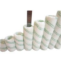 Recharge de rouleau de peinture en tissu microfibre US Cage Type rayure jaune Base blanche bricolage acrylique de qualité industrielle OEM à bas prix