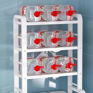 Soportes de Almacenamiento Plegables de Metal de Dos Niveles para Lavadora y Inodoro, Diseño Moderno y Simple, Soporte de Baño para Montar en el Suelo - Product Image 3