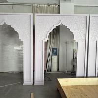 Arche de mariage en PVC sculptée en 3D, décorative et lumineuse, pour scène événementielle, style moderne et luxueux