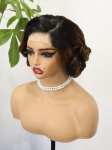 วิกผมลูกไม้แบบโปร่งใส HD 4x4 แบบเวฟเด้งๆ <span class=keywords><strong>ผม</strong></span>อินเดียแท้ 100% แบบดิบ  ความหนาแน่นสูง วิกผมหยิกสีสันสดใสแบบเด้งๆ ขายส่ง - Product Image 3