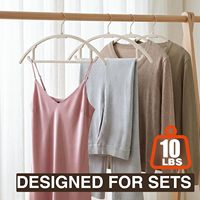 Cintre simple robuste sans épaules de pression avec crochets dorés floqués antidérapants, gain de place, pour armoire, hôtel, organisateur de placard