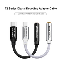 Câble adaptateur DAC FRANSUN T2 Type-C vers 3,5 mm, décodeur audio, fil, mini convertisseur USB-C, amplificateur de casque, dongle pour smartphone