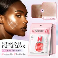 BIOAQUA Masque Visage Coréen à la Vitamine C, Doux et Lissant, Hydratant, Antioxydant et Éclaircissant, Soin de Beauté