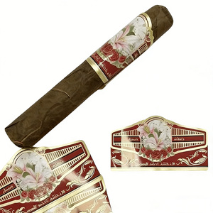 Custom Eco-Friendly Waterproof Die-Cut Cigar Bands with Embossed Gold Foil Art Paper <b>Labels</b> for Cigar Cigarettes - Product Image 5