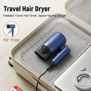 Secador de Pelo Profesional de Alta Velocidad, Mini, para Viajes, con Mango Plegable, Opcional con Iones Negativos - Product Image 4