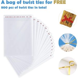Bolsas de celofán resellables de 5x7, 1500 unidades, bolsas de embalaje de plástico transparente autosellables, sellado de tres lados para aperitivos y regalos - Product Image 6