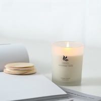 Cadeau de Saint-Valentin pour mariages, anniversaires, bougies parfumées à la cire de soja faites à la main, tasse en verre, bougies parfumées avec couvercles en bois