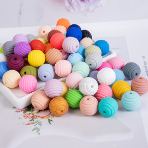 ลูกปัดซิลิโคนเกลียวขนาด 15 มม. สำหรับงาน DIY รูปทรงรังผึ้ง เกรดอาหาร ขายส่งจำนวนมากจากจีน - Product Image 1
