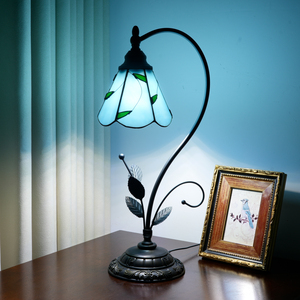   Lampu Meja Seni Lampu Tidur Dekorasi Kamar Kaca Patri Luminaria untuk Rumah Kamar Tidur Meja Samping Tempat Tidur Perlengkapan Pencahayaan Meja - Product Image 1