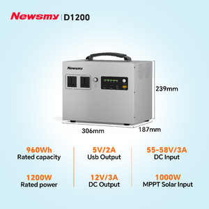 Newsmy D1200 ev enerji depolama, 960Wh limnfebattery pil, çıkış 1200W,1000W güneş hızlı şarj, Fan için destek, <span class=keywords><strong>Mini</strong></span> buzdolabı - Product Image 4