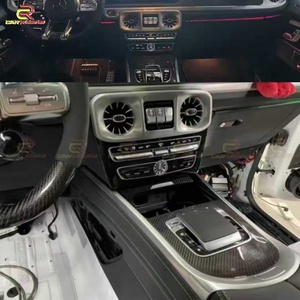 Panneau de base de souris en fibre de carbone noir brillant pour console centrale intérieure Mercedes Benz G Wagon W464 G500 G63 2019-2024 - Product Image 6