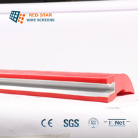 Lames de grattoir de pré-nettoyage en polyuréthane PU Red Star pour convoyeur à bande sur chenilles, pièces de rechange moulées pour l'industrie minérale