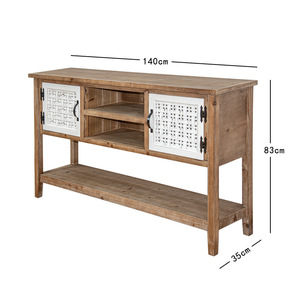 Muebles de Sala de Estar Estilo Americano Innova Home, Mesa Consola de Entrada con Cajones de Madera, Estilo Rústico Antiguo para Hotel, Duradera y Fácil de Armar - Product Image 5