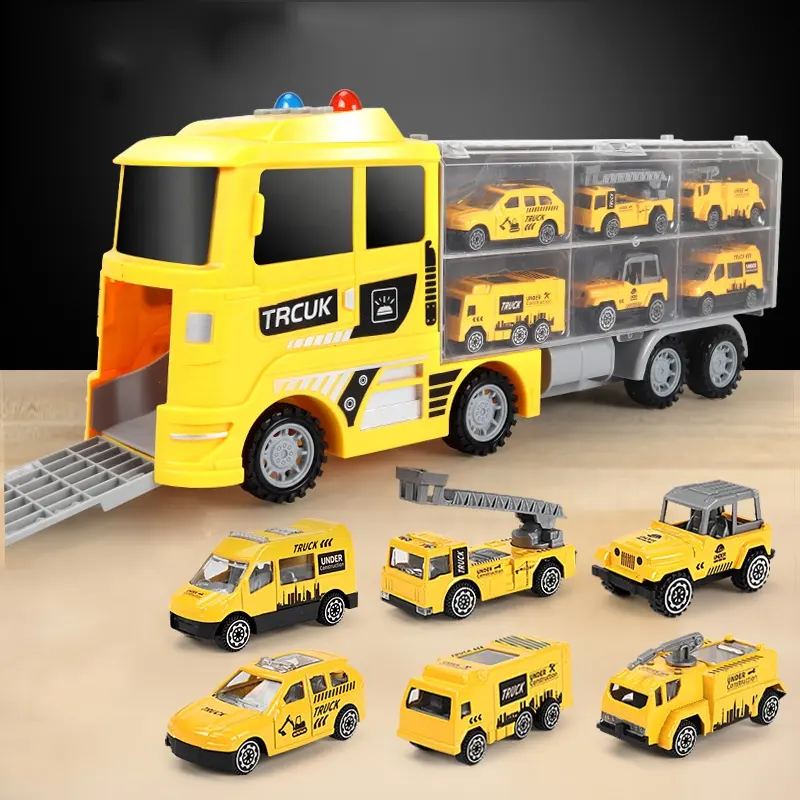 Литый под давлением мини-грузовик автомобиль игрушечный грузовик строительные Грузовики Игрушки для детей 6 в 1 литой игрушечный автомобиль модель 1:32