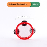 Wholesale Kindergarten Orff Instruments Single Row Wooden Tambourine Toy Hand Children's Educational Circle Drum Product