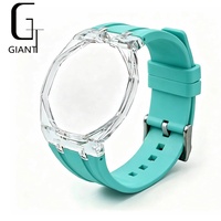 Heißer Verkauf Neue Mode Maßgefertigtes 12H Hautfreundliches Flüssigsilikon-Uhrenarmband Kundenspezifisches Transparentes Plastik-Uhrengehäuse Band für Herren