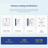 Système d'extraction des fumées d'échappement pour atelier automobile de précision certifié CE ISO, avec tuyau de 102 mm et 8 m, système complet d'extraction des fumées avec souffleur