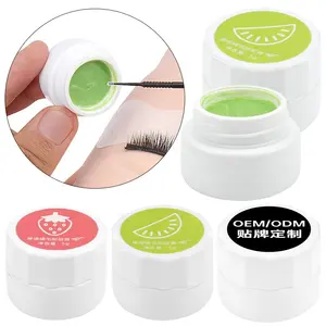 Vente en gros dissolvant d'adhésif pour extension de cils avec logo personnalisé dissolvant de crème aromatisée cantaloup dissolvant de crème pour colle de cils 15g