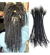 Extensions de dreadlocks 100% cheveux humains, largeur 0,4 cm, 8 pouces, entièrement faites à la main, peuvent être teintes et décolorées pour hommes, femmes et enfants