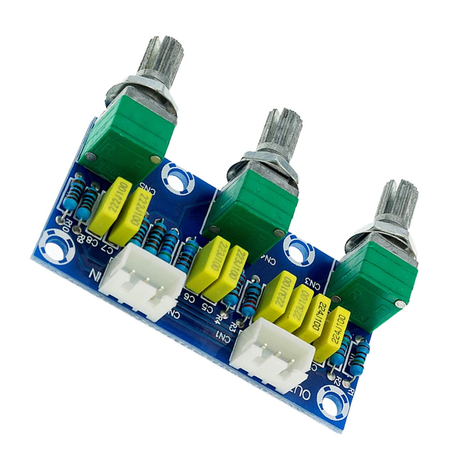 XH-M802 Amplifier Board High and Low Voltage Mixer Tone Board Volume Control Subwoofer PCB Adjustment Amplificador