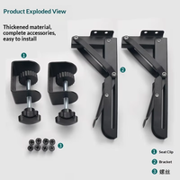 Support de clavier pliable sans perçage pour bureau d'ordinateur, extension de bureau en fer, fabriqué en Chine