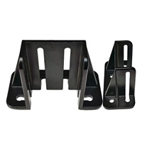 Support de fixation au sol en alliage d'aluminium moulé sous pression noir/argent 4080 4040 4545 4590 avec pieds de nivellement carrés