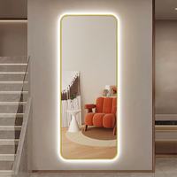 Cadre en alliage d'aluminium personnalisé moderne décoration complète du corps salon mur LED miroir de courtoisie étanche intelligent