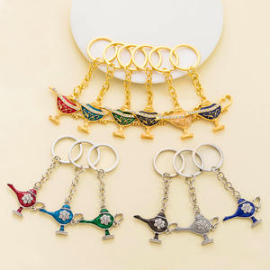 Porte-clés Lampe Magique en Métal Style <span class=keywords><strong>Marocain</strong></span>, Pendentif Émail Strass pour Sacs, Clés, Sacs à Dos, Souvenir Nuits Arabes, <span class=keywords><strong>Cadeau</strong></span> - Product Image 4