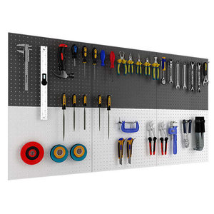 Support mural perforé en tôle galvanisée Sanqiang pour outils de nettoyage automobile multifonctionnels, avec panneau à trous carrés - Product Image 4
