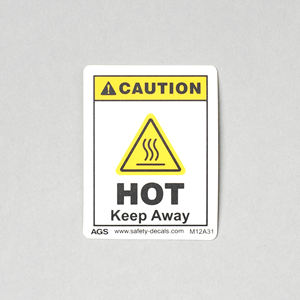 Autocollant adhésif d'alerte de sécurité du personnel, résistant à la chaleur, imperméable, maintenir une distance de sécurité, avertissement, opérations industrielles actives - Product Image 2