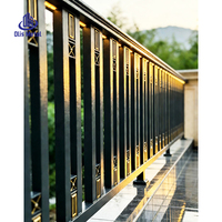 Rampe de véranda en métal facile à installer pour balcons et cours extérieurs de bâtiments commerciaux, balustrades en aluminium