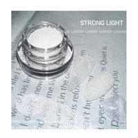 Nouveau Style Blanc Poudre Réfléchissante Flash Nail Glitter Poudre Nail Art Décoration