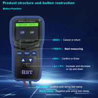 Probador de batería TM300 analizador 12V 24V probador de batería carga electrónica herramienta de diagnóstico de coche