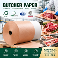 Rouleaux géants de papier d'emballage pour viande de 5000m et 10000m, papier de boucher pour barbecue, vente en gros B2B uniquement