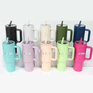 Gobelet personnalisé 40 oz en acier inoxydable Hydro Vacuum Taveler carafe isolée en métal tasse de voyage Temos Camping en plein air tasse à café poignée - Product Image 2