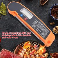 Thermomètre à viande numérique Thermomètre de cuisine BBQ Grill avec alarme Sonde en acier inoxydable pour fumeur Thermomètre à viande alimentaire de cuisine