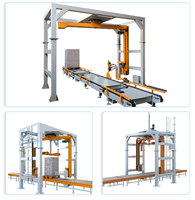 Machine d'emballage industrielle pour automatisation de l'emballage de palettes Machine d'emballage de palettes à bras à haut rendement pour ligne d'emballage