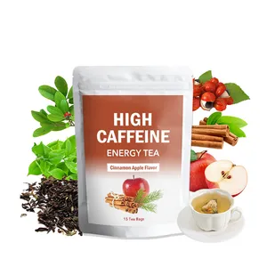 OEM Keto Diät Zimt Apfel Schwarzer Tee Kaffee Alternative Tee mit hoher Koffein energie