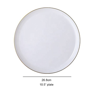 <span class=keywords><strong>Platos</strong></span> Desechables <span class=keywords><strong>de</strong></span> Plástico Blanco <span class=keywords><strong>de</strong></span> 22 cm para Cena <span class=keywords><strong>de</strong></span> Boda con Borde Dorado, Juego <span class=keywords><strong>de</strong></span> <span class=keywords><strong>Platos</strong></span>, <span class=keywords><strong>Vajilla</strong></span> Personalizable para Restaurante - Product Image 4