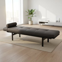 Banc de luxe portable au design moderne et épuré, en cuir PU, style italien, pour hôtel, pied de lit, restaurant, chaise ou pouf
