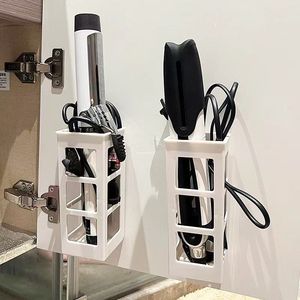 Curling iron/hair dryer storage <b>rack</b>, hair straightener/clamping <b>plate</b> storage <b>rack</b> for bathroom/toilet, no-drill wall-mounted - Product Image 2