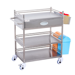 Chariot médical d'hôpital de chariot de traitement d'acier inoxydable - Product Image 3