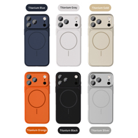Coque magnétique en PC de haute qualité pour iPhone 17 13 14 15 16 Pro Max, étui souple antichoc en PC avec cadre de protection en verre pour l'appareil photo