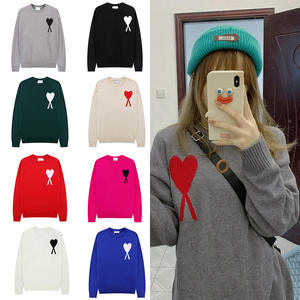 厂家直销男士防起球长袖针织100%棉套头毛衣纯色图案秋季 - Product Image 5