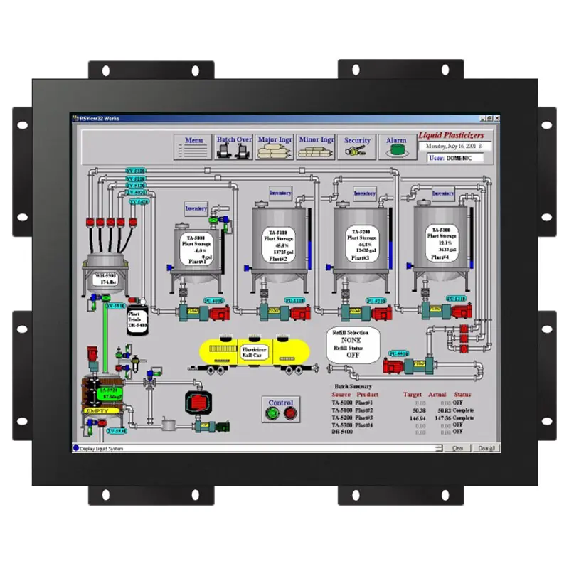 Солнечный свет читаемый 21,5-дюймовый металлический корпус встроенный сенсорный жк-монитор с открытой рамкой