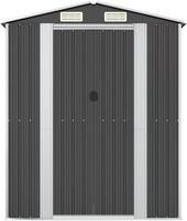 Abri de jardin extérieur en métal résistant aux intempéries avec porte verrouillable, petit bâtiment de jardin pour outils, vélos et équipements de terrasse