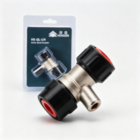 Raccord rapide en laiton HONGSEN HS-QL-1/4 R134a pour climatisation, connecteur de charge de réfrigérant CVC sous pression